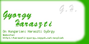 gyorgy haraszti business card