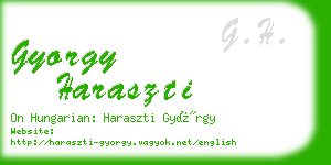 gyorgy haraszti business card